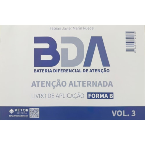 BDA  AA - Atenção Alternada - Forma B - Livro de Aplicação -  Vol.03 | Wedja Psicologia BDA  AA - Atenção Alternada - Forma B - Livro de Aplicação -  Vol.03 | Wedja Psicologia