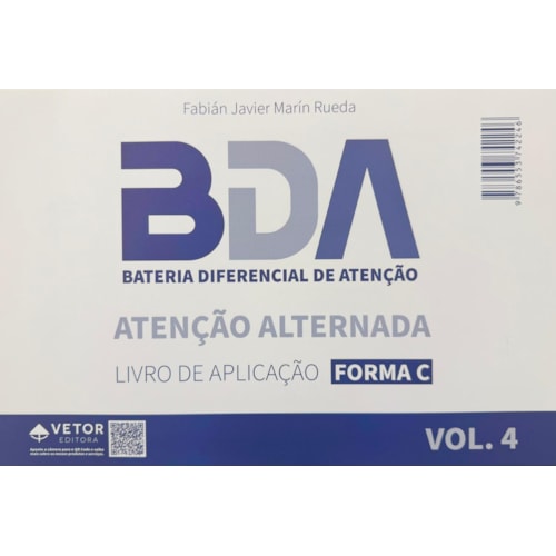 BDA  AA - Atenção Alternada - Forma C - Livro de Aplicação Vol.04 | Wedja Psicologia BDA  AA - Atenção Alternada - Forma C - Livro de Aplicação Vol.04 | Wedja Psicologia