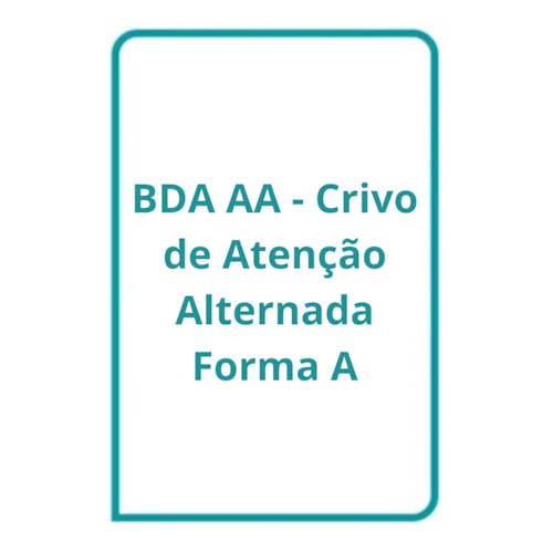 BDA  AA - Crivo Atenção Alternada - Forma A | Wedja Psicologia BDA  AA - Crivo Atenção Alternada - Forma A | Wedja Psicologia