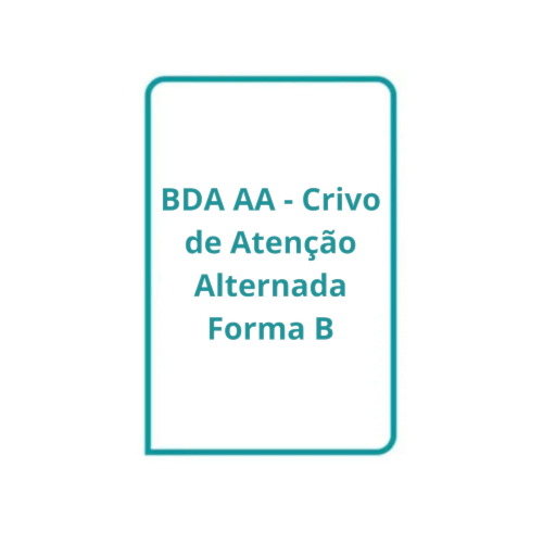BDA  AA - Crivo Atenção Alternada - Forma B | Wedja Psicologia BDA  AA - Crivo Atenção Alternada - Forma B | Wedja Psicologia