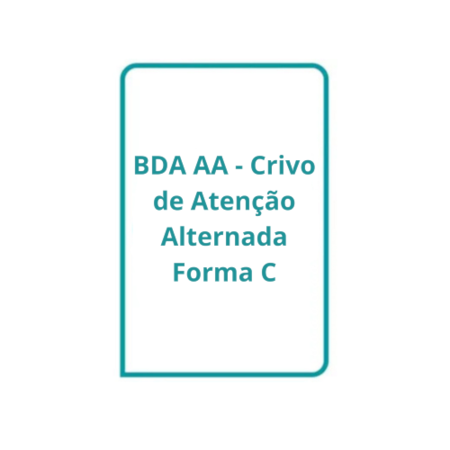 BDA  AA - Crivo Atenção Alternada - Forma C | Wedja Psicologia BDA  AA - Crivo Atenção Alternada - Forma C | Wedja Psicologia