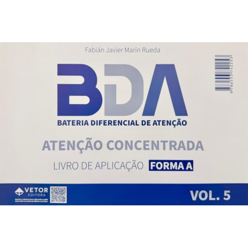 BDA  AC - Atenção Concentrada - Forma A - Livro de Aplicação Vol.05 | Wedja Psicologia BDA  AC - Atenção Concentrada - Forma A - Livro de Aplicação Vol.05 | Wedja Psicologia