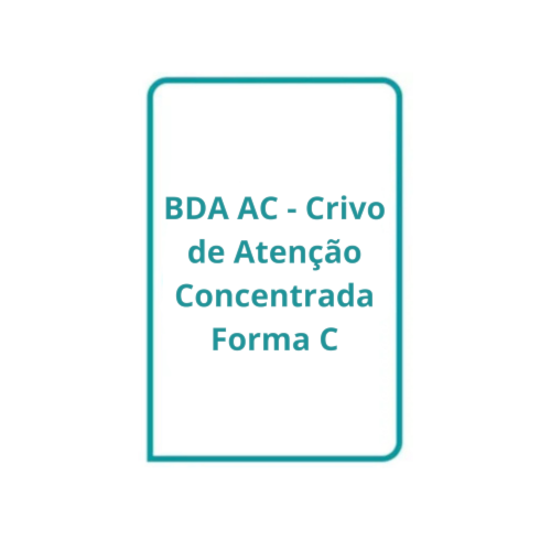 BDA  AC - Crivo Atenção Concentrada - Forma C | Wedja Psicologia BDA  AC - Crivo Atenção Concentrada - Forma C | Wedja Psicologia