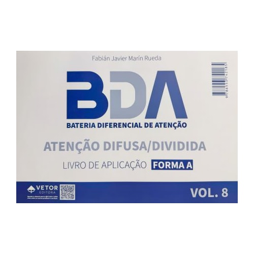 BDA  AD - Atenção Difusa/Dividida-Forma A-Livro de Aplicação Vol.08 | Wedja Psicologia BDA  AD - Atenção Difusa/Dividida-Forma A-Livro de Aplicação Vol.08 | Wedja Psicologia
