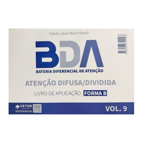 BDA  AD - Atenção Difusa/Dividida-Forma B-Livro de Aplicação Vol.09 | Wedja Psicologia