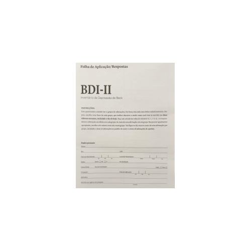 BDI-II - (Folha de Aplicação) | WedjaPsicologia BDI-II - (Folha de Aplicação) | WedjaPsicologia