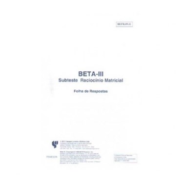 BETA III: Raciocínio Matricial (Folhas de Resposta) | Wedja Psicologia