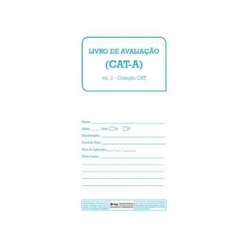 CAT-A Livro de Avaliação | Wedja Psicologia CAT-A Livro de Avaliação | Wedja Psicologia