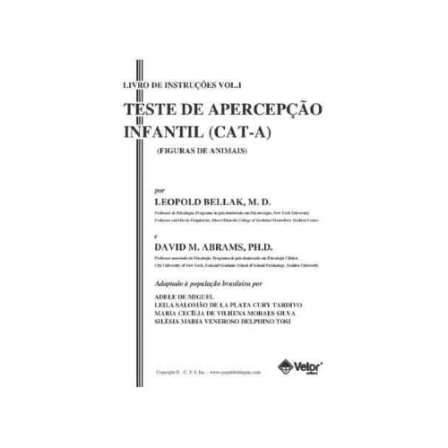 CAT-A Livro de Instruções (Manual) | Wedja Psicologia CAT-A Livro de Instruções (Manual) | Wedja Psicologia