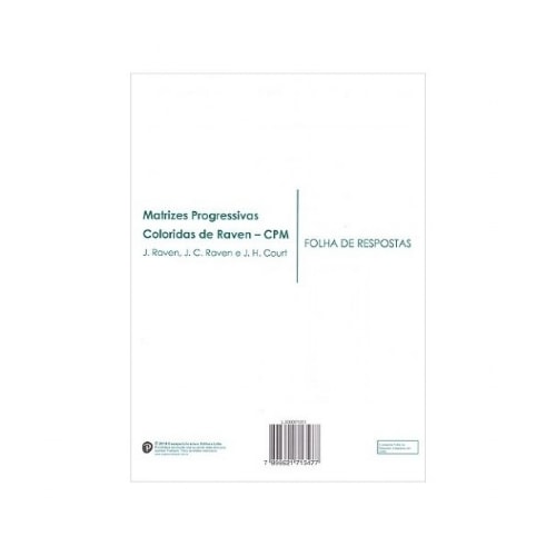 CPM RAVEN (Bloco de Respostas) | Wedja Psicologia CPM RAVEN (Bloco de Respostas) | Wedja Psicologia