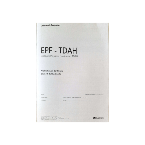 EPF-TDAH - Questionário 25 Folhas EPF-TDAH - Questionário 25 Folhas