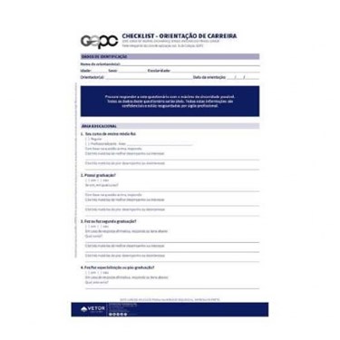 GOPC Checklist - Orientação Carreira | Wedja Psicologia