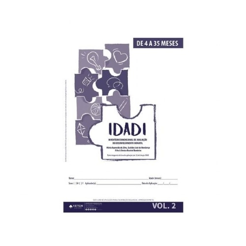 IDADI - Livro de Aplicação 4 a 35 meses | Wedja Psicologia IDADI - Livro de Aplicação 4 a 35 meses | Wedja Psicologia