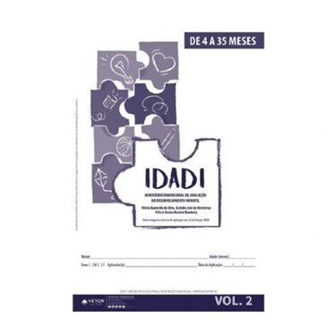 IDADI - Livro de Aplicação 4 a 35 meses | Wedja Psicologia