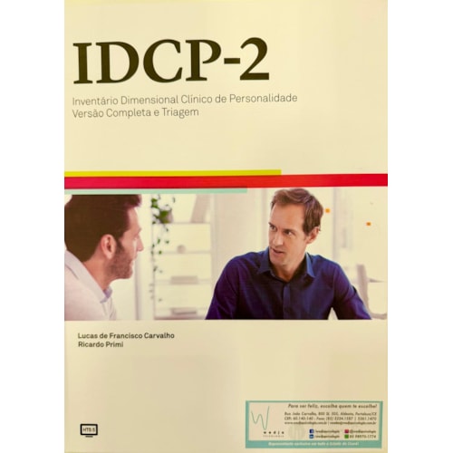 IDCP 2 Inv Dimensional Clinico de Personalidade kit IDCP 2 Inv Dimensional Clinico de Personalidade kit
