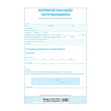 Produto Palográfico Roteiro de Avaliação | Wedja Psicologia