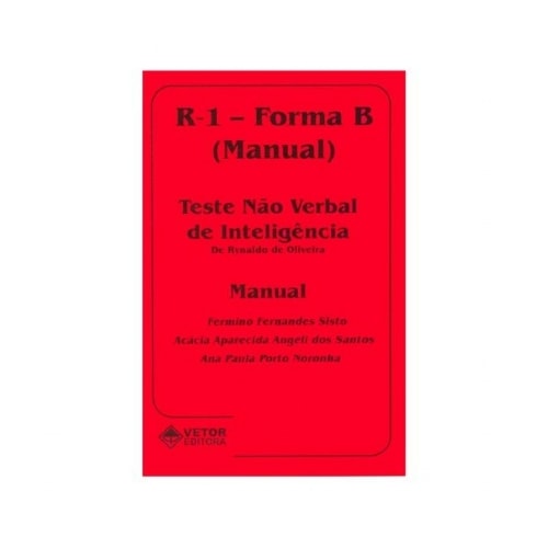 R-1 Forma-B Livro de Instruções (Manual) | Wedja Psicologia R-1 Forma-B Livro de Instruções (Manual) | Wedja Psicologia