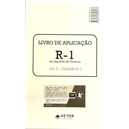 R-1 Livro de Aplicação | Wedja Psicologia R-1 Livro de Aplicação | Wedja Psicologia
