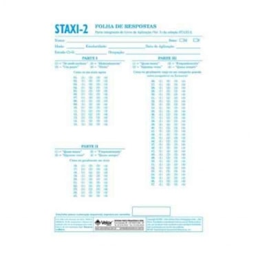 Staxi 2 Livro de Aplicação | Wedja Psicologia Staxi 2 Livro de Aplicação | Wedja Psicologia