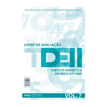 TDE II - Livro de Aval Subteste Aritmética 1º ao 5º | Wedja Psicologia