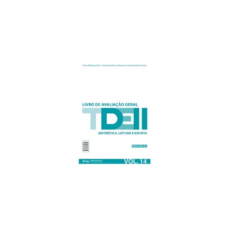 TDE II - Livro de Avaliação Geral | Wedja Psicologia - Wedja Psicologia