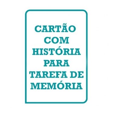 THCP Cartão Com História para Tarefa de Memória | Wedja Psicologia