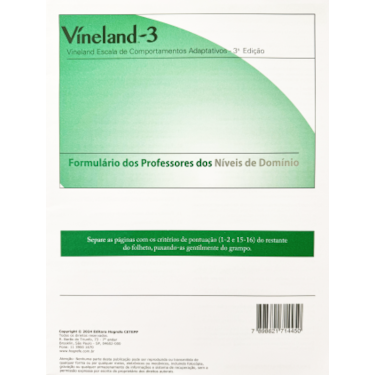 VINELAND-3 - FORMULÁRIO PROFESSORES DE DOMÍNIOS