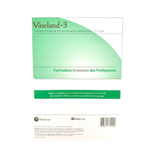Vineland-3 - Formulário Professores extensivo Vineland-3 - Formulário Professores extensivo