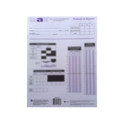 WASI (Protocolo de registro) | Wedja Psicologia WASI (Protocolo de registro) | Wedja Psicologia